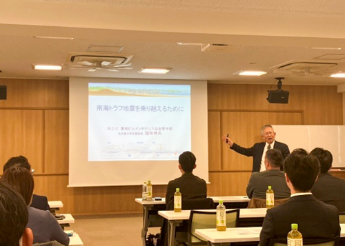 名古屋大学名誉教 福和和夫先生公演の様子